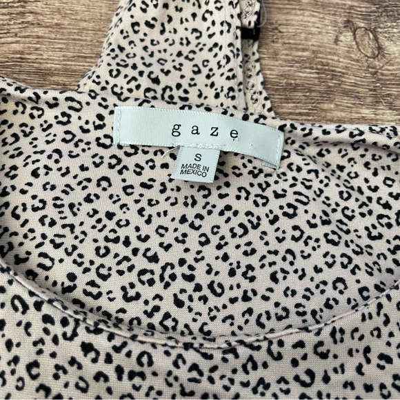 Gaze Leopard Print High Neck Bodysuit Size Small - Picture 3 of 3